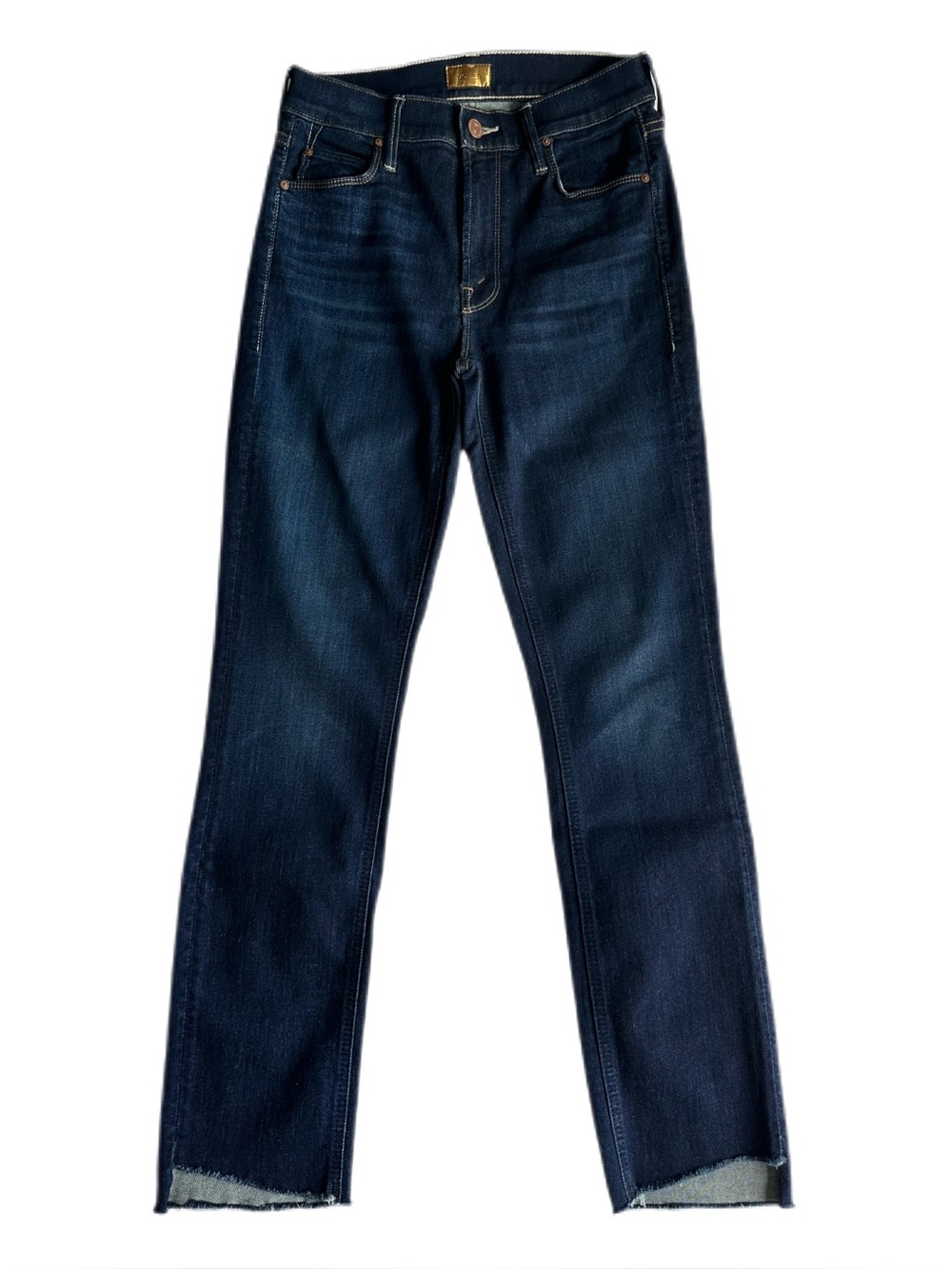 MOTHER The Mid Rise Dazzler Ankle Step Fray Jeans Off Limits Size 26